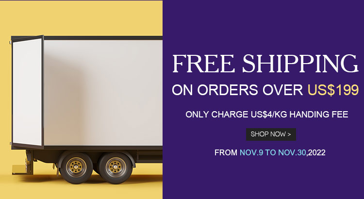 Free Shipping for orders over US$199