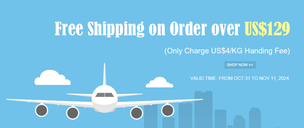 Free Shipping on order over US$129