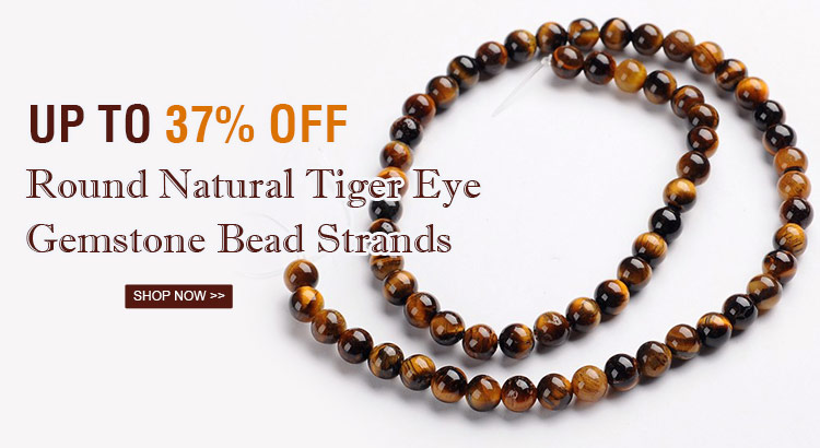 37% OFF Round Natural Tiger Eye Gemstone Bead Strands