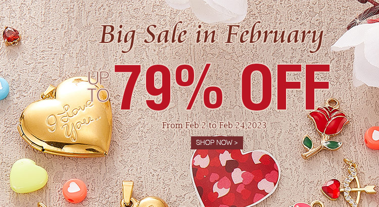 Big Sale in February! Up to 79% OFF on Beads Supplies