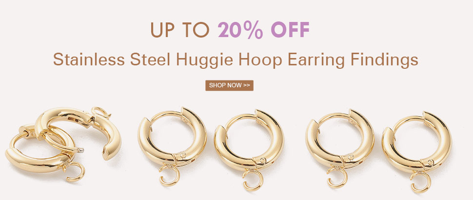 20% OFF Stainless Steel Huggie Hoop Earring Findings