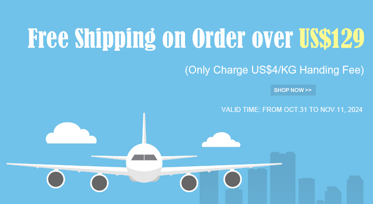 Free Shipping on order over US$129