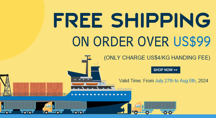 Free Shipping on order over US$99
